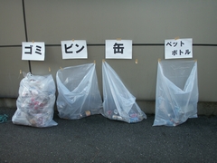 収集したゴミ