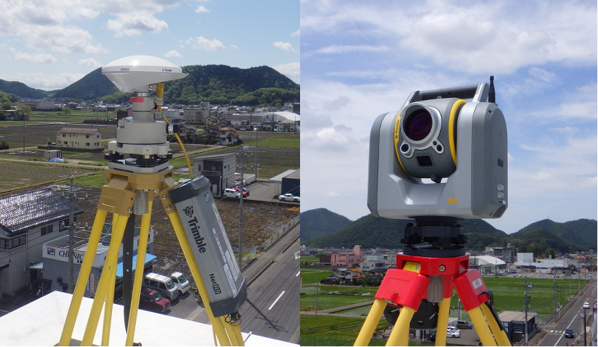 測量を行っている写真