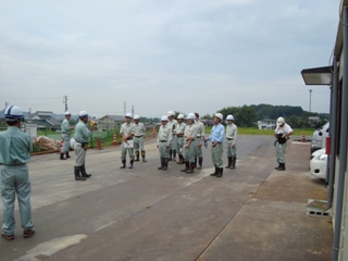 御嵩町空洞充填施工現場見学