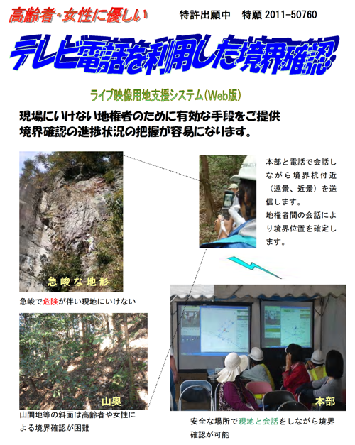 テレビ電話を利用した境界確認